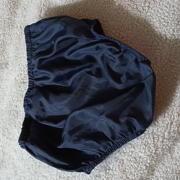 Bonnie Baby 24 Month Navy Blue, White & Burgundy Dress & Diaper Cover Like New! - Picture 9 of 10